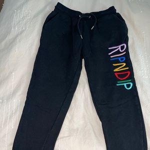 RIPNDIP Multi Color Logo Sweat Pants (Black)